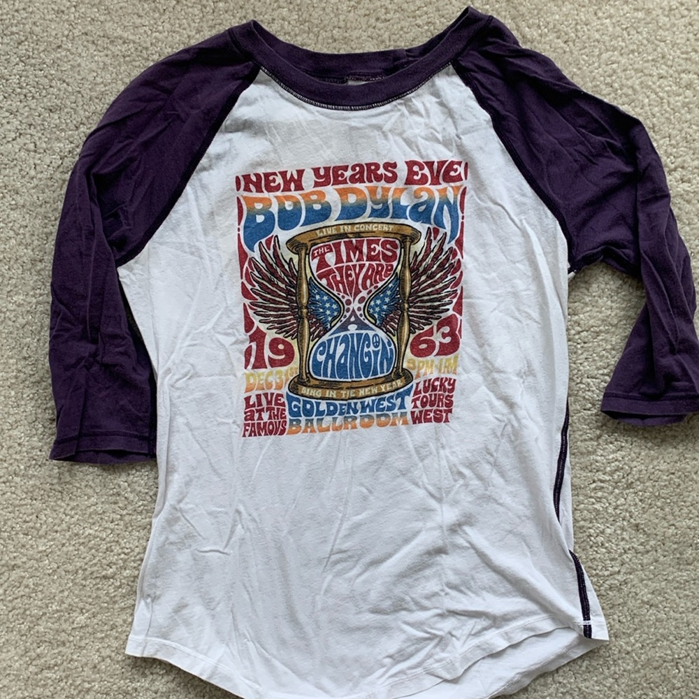 Lucky Brand band baseball t-shirt - small